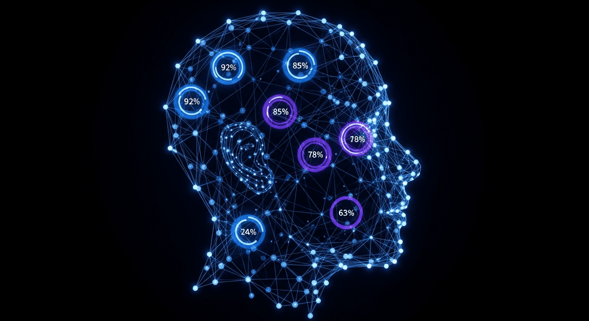 AI skin analysis metrics visualization